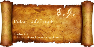 Bukur József névjegykártya